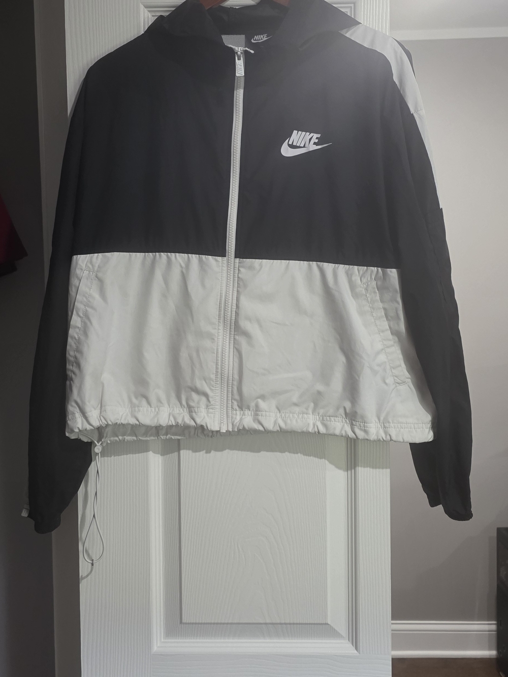 Nike Black and White Colorblock Windbreaker